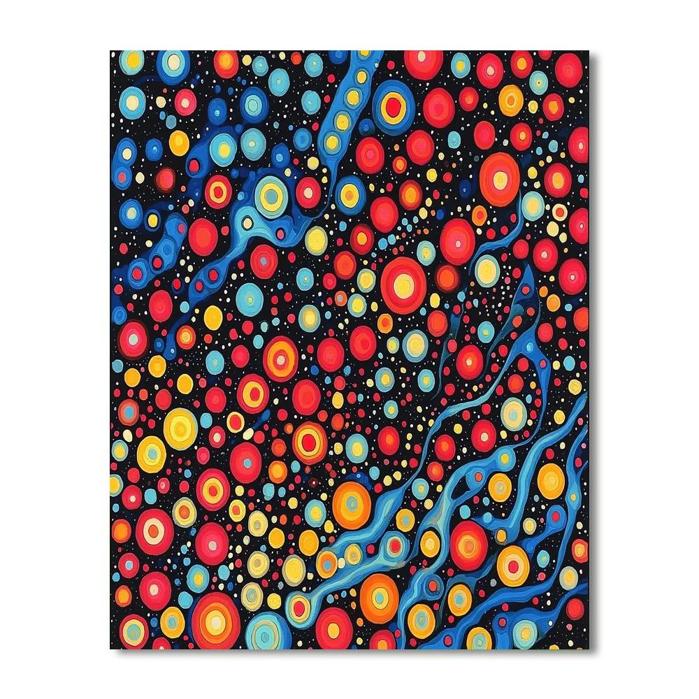 Yayoi Kusama Inspired Illusory Patterns Of The Cosmos  Paint By Number
