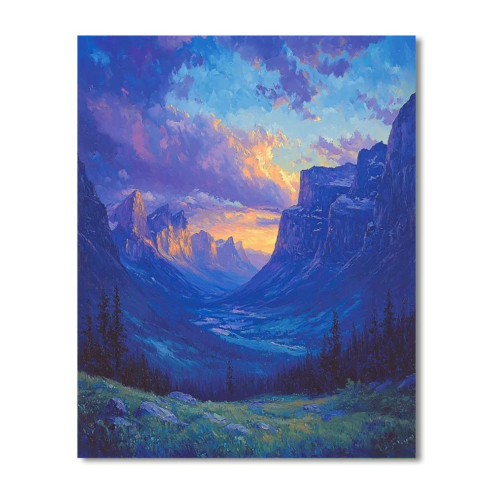 Albert Bierstadt Inspired Twilight Over The Mountains  Paint By Numbers