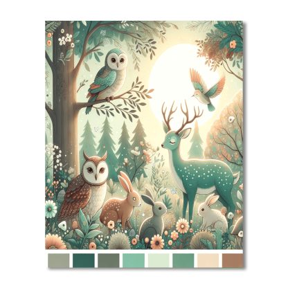 Enchanted Forest Gathering Numbered Painting Kits