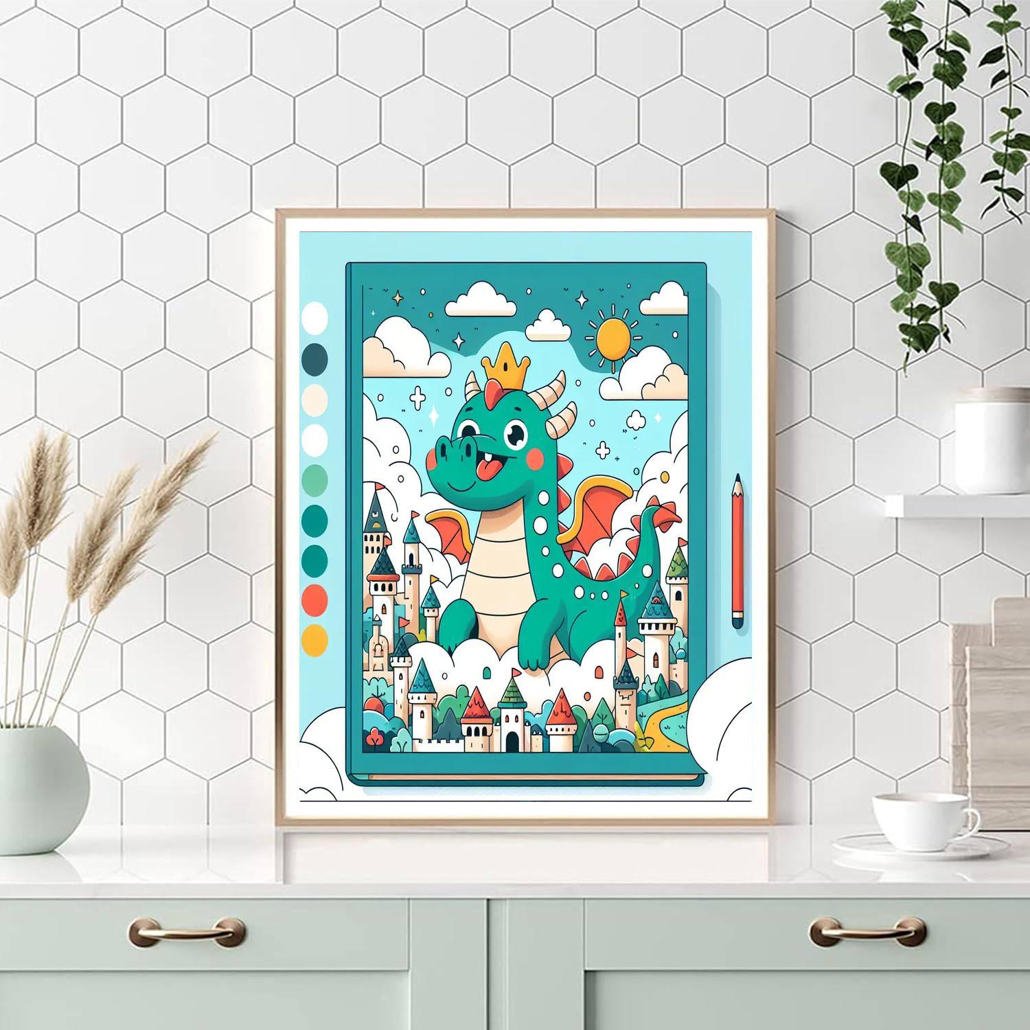 Friendly Dragon Kingdom Paint By Color
