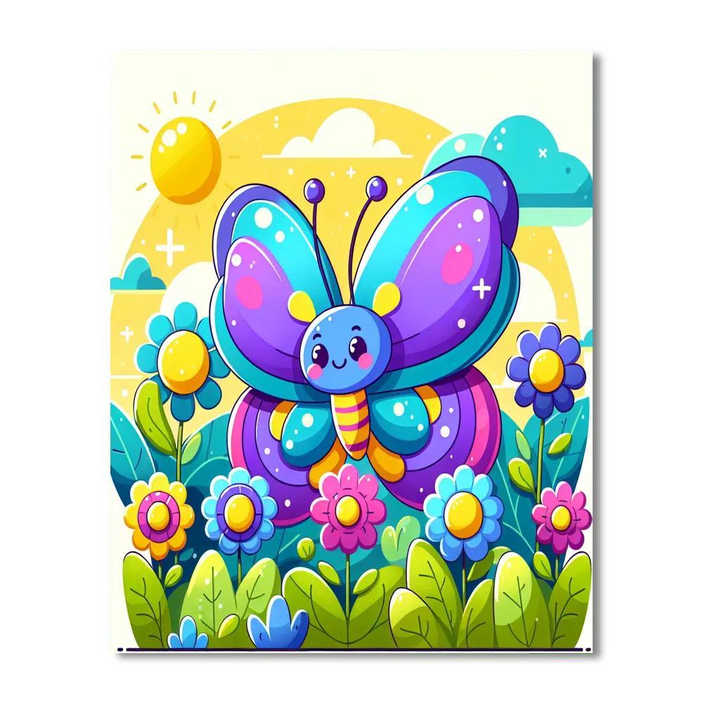 Playful Butterfly Paint By Color