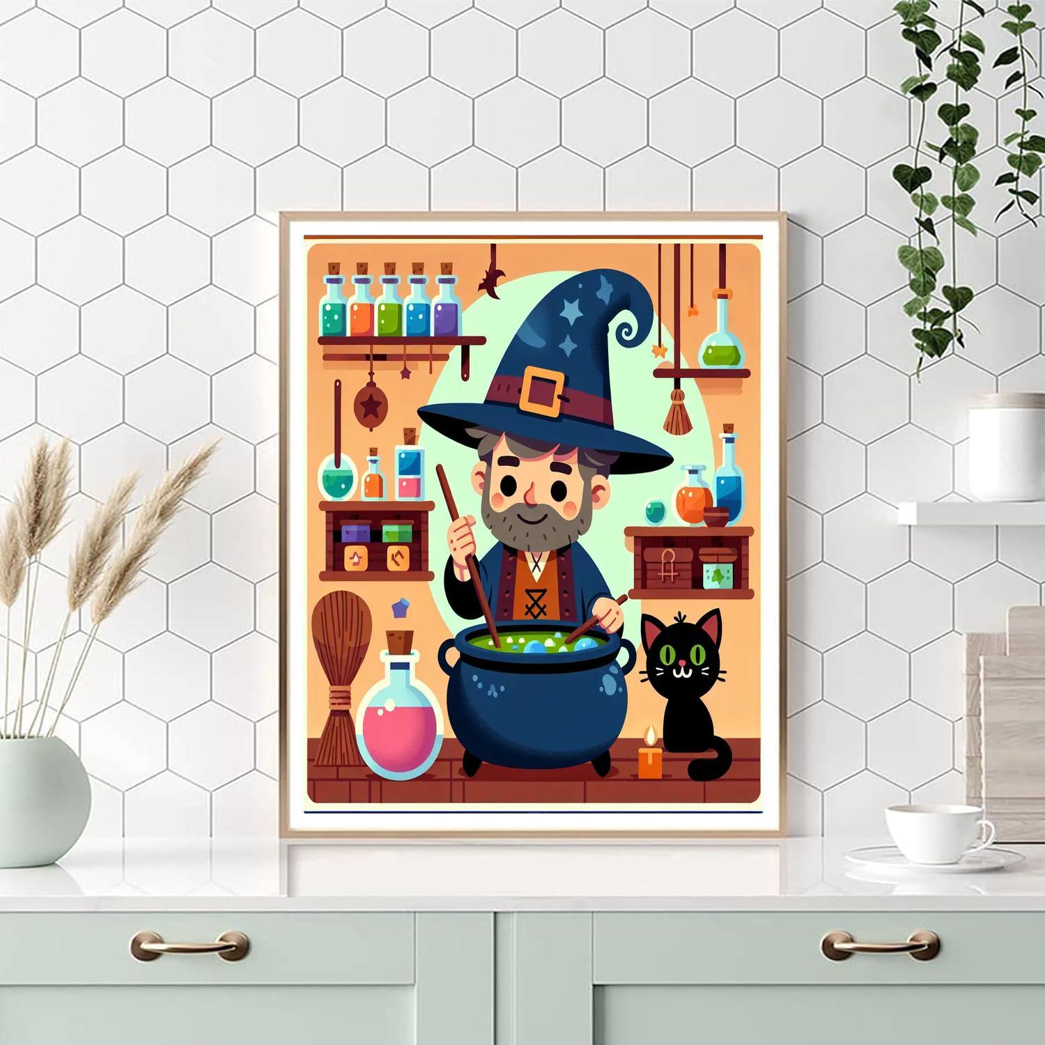 Magic Wizard's Workshop DIY Paint By Numbers