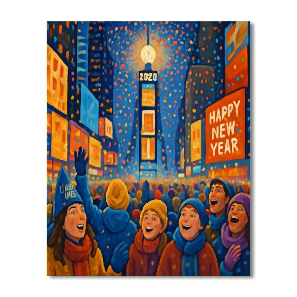 New Year's Eve Ball Drop - United States Painting Number Kit