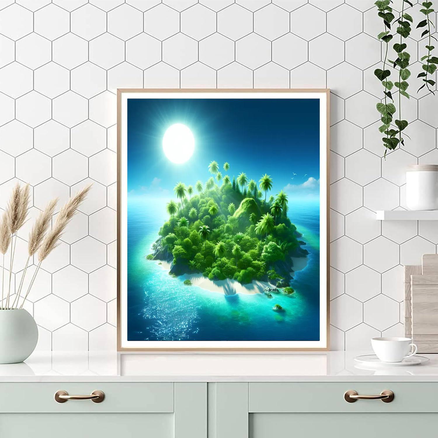 Exotic Island Oasis Paint By Number