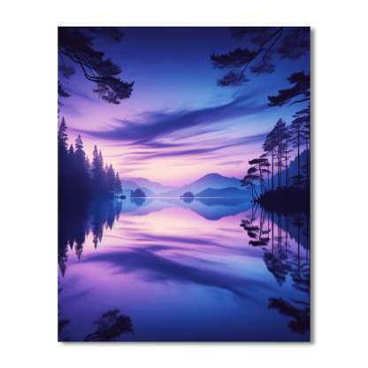 Twilight At The Lake Paint By Number
