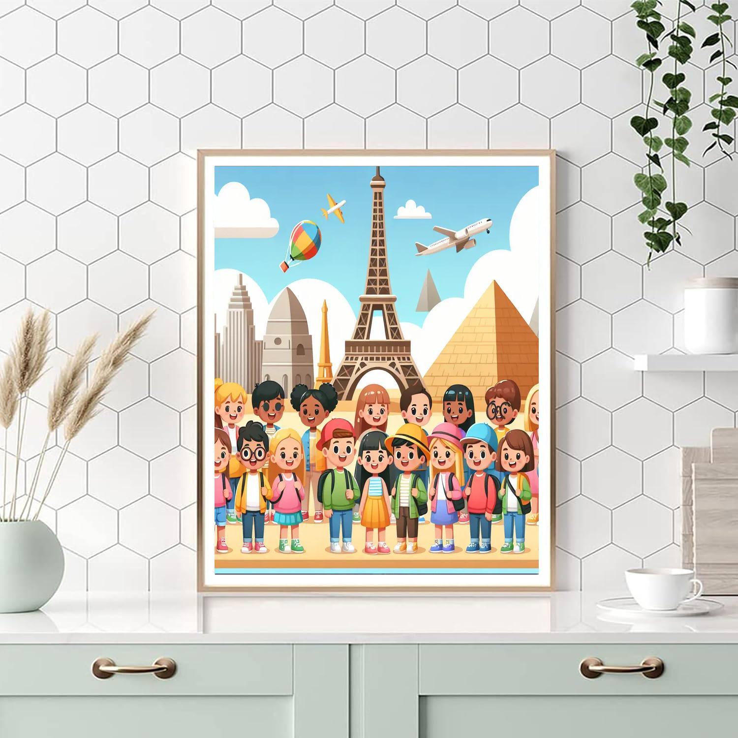 Traveling Around The World Numbered Painting Kits