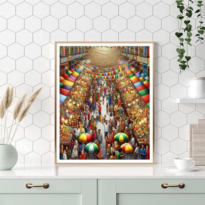 Charming Street Market DIY Paint By Numbers