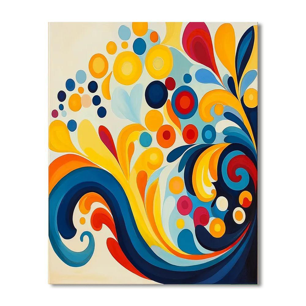 Joan Miró Inspired Dreamscape Whirls  Paint By Color