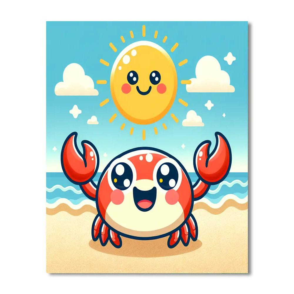 Cheerful Crab Paint By Numbers Art