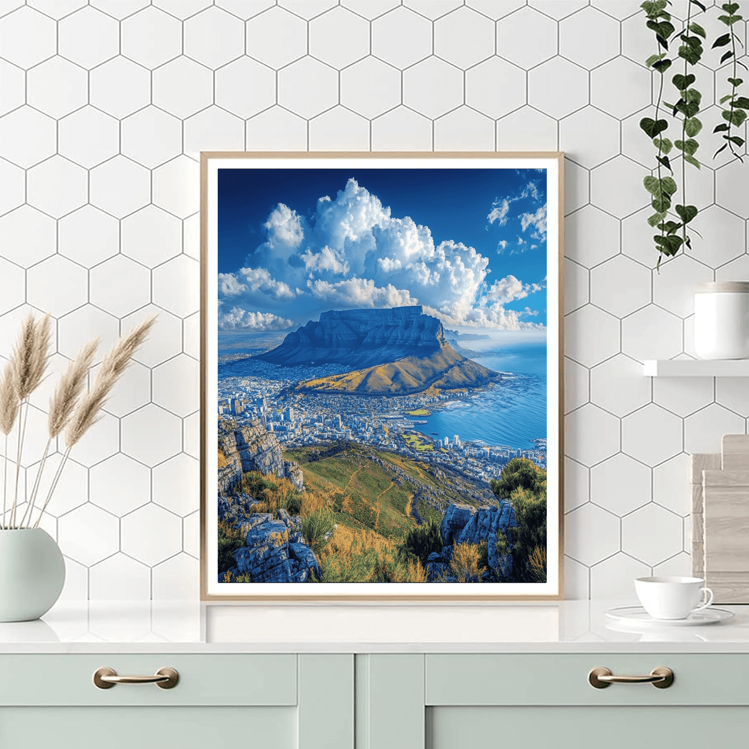 Cape Town Table Mountain - South Africa DIY Paint By Numbers