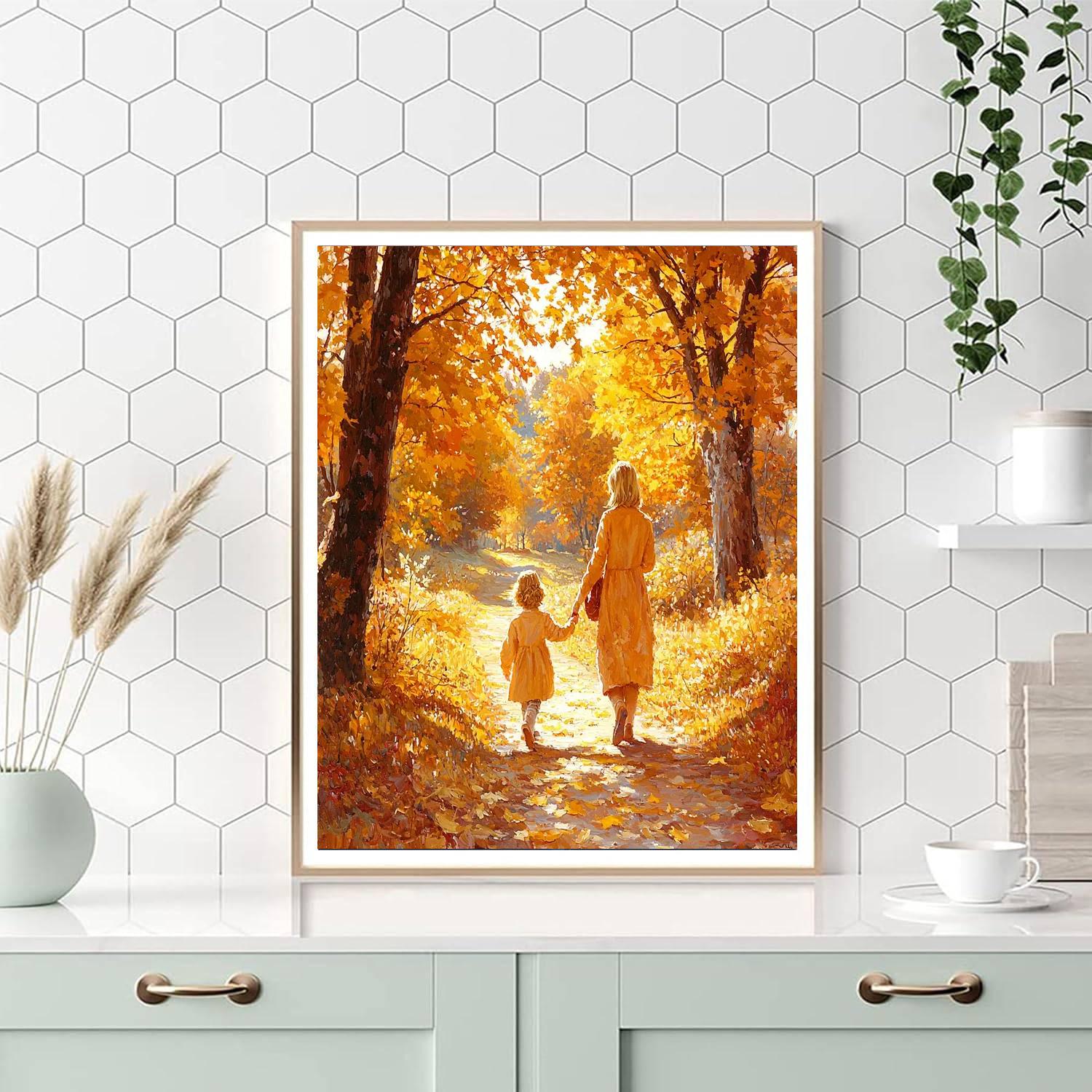 Golden Path Of Memories Numbered Painting Kits