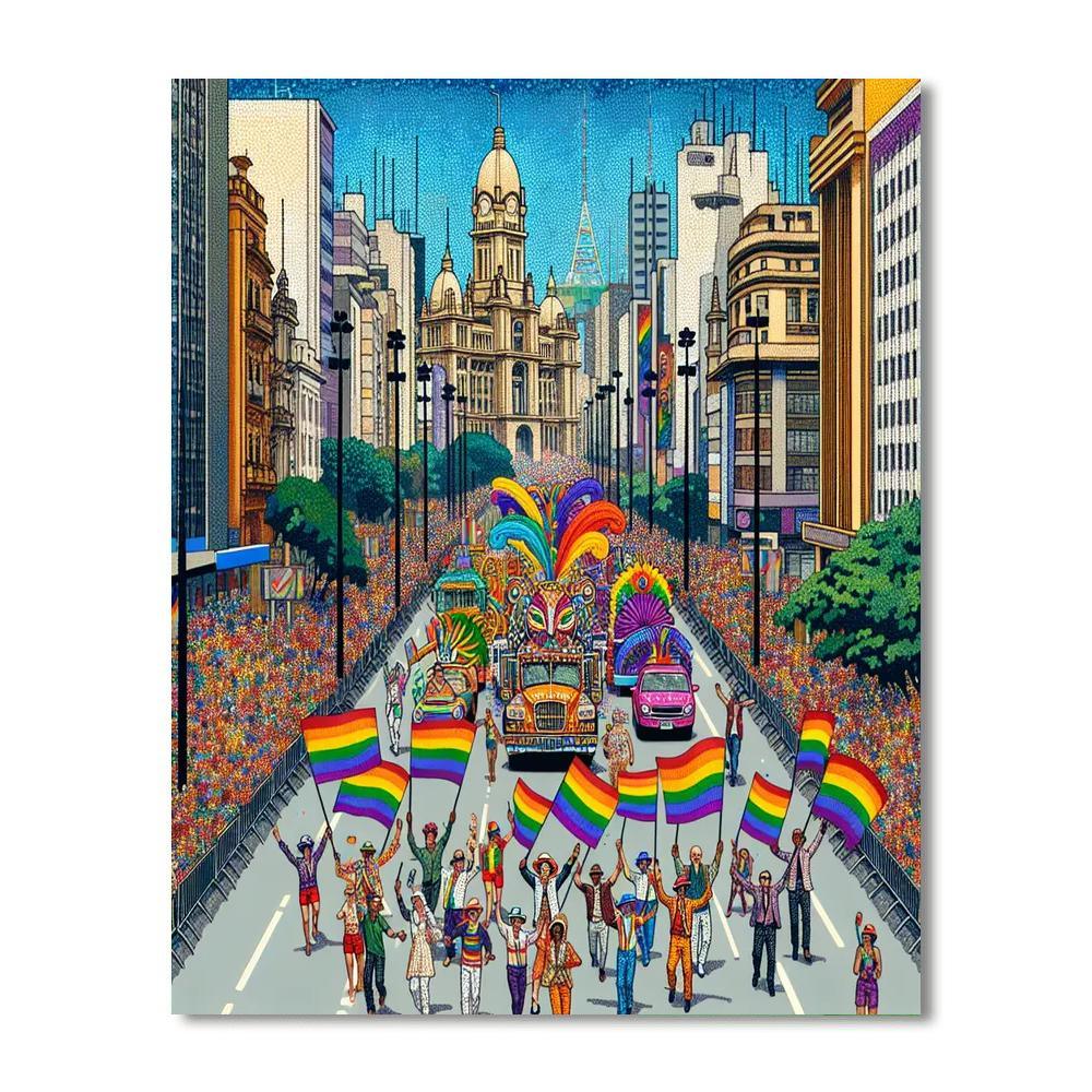 Pride Parade - Sao Paulo Paint By Numbers