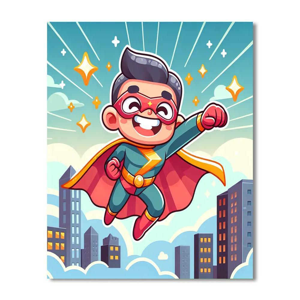 Sassy Superhero Paint By Numbers