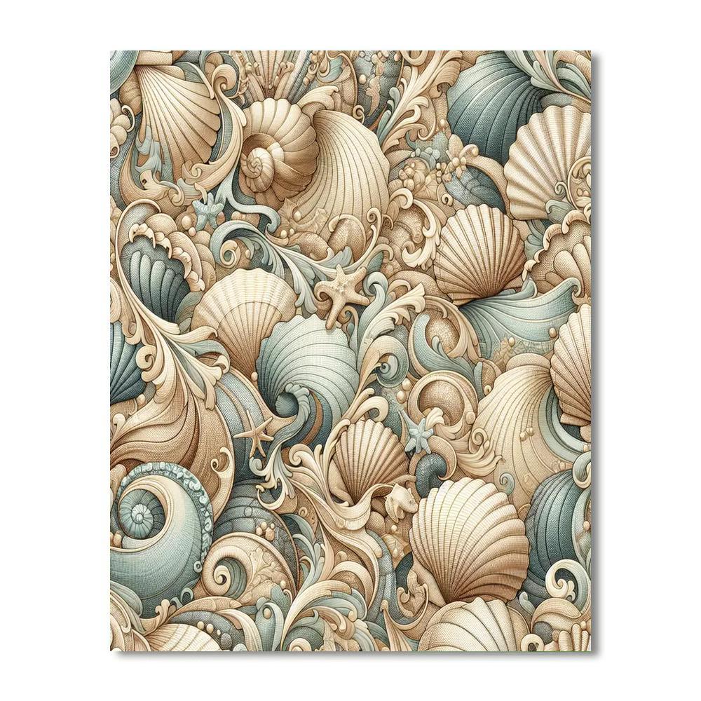 Seashell Reverie Tapestry Paint By Number