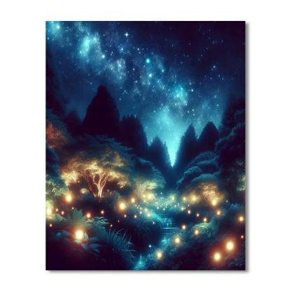 Celestial Garden Night Numbered Painting Kits