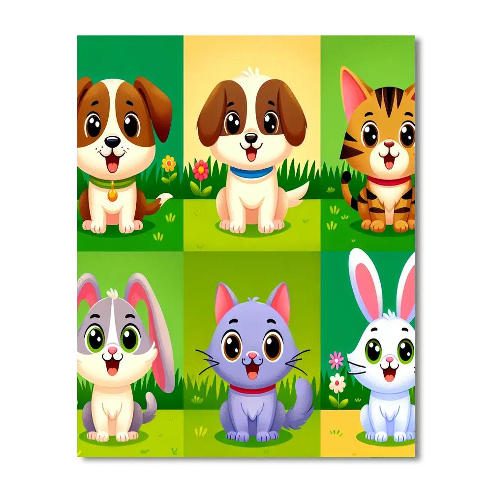 Cuddly Pet Portraits Paint By Number