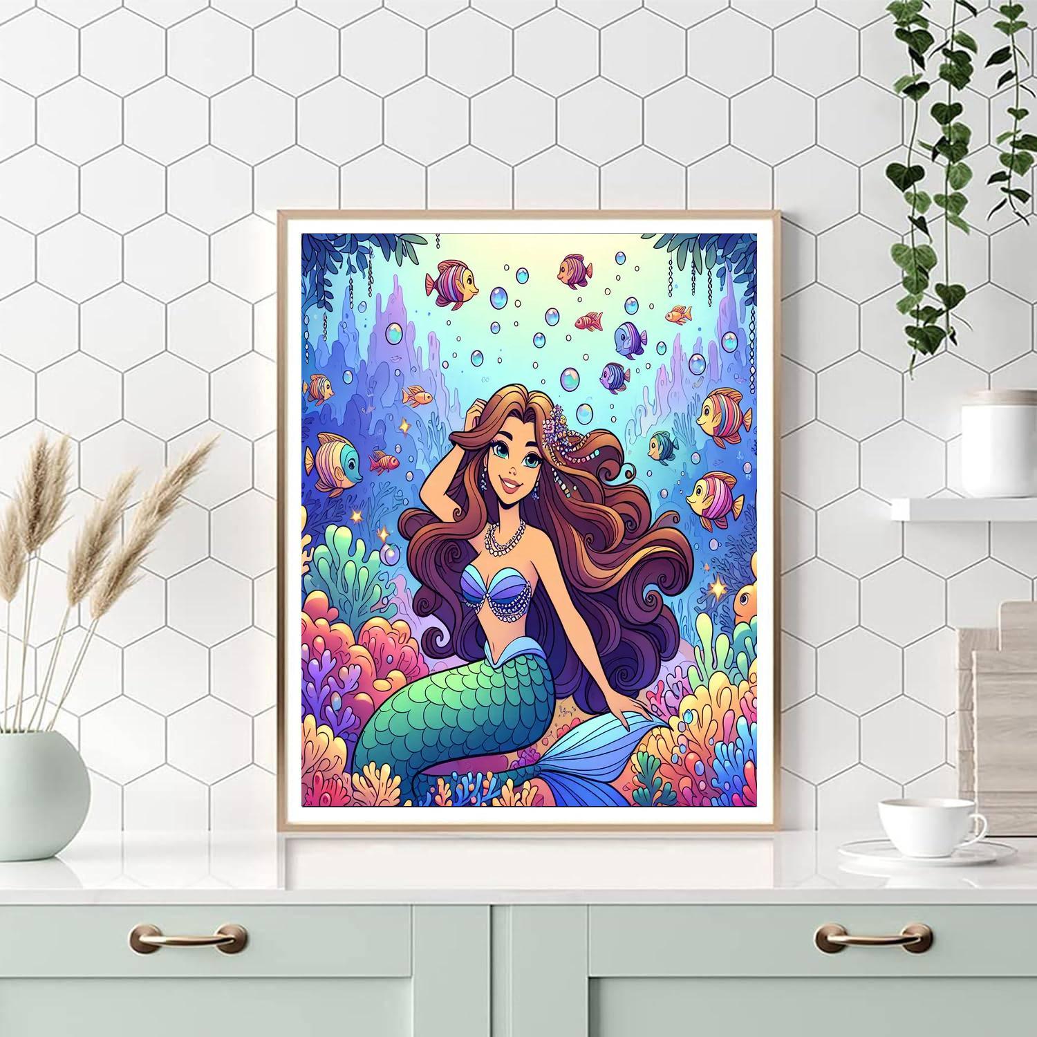 Majestic Mermaid Cove Paint By Number