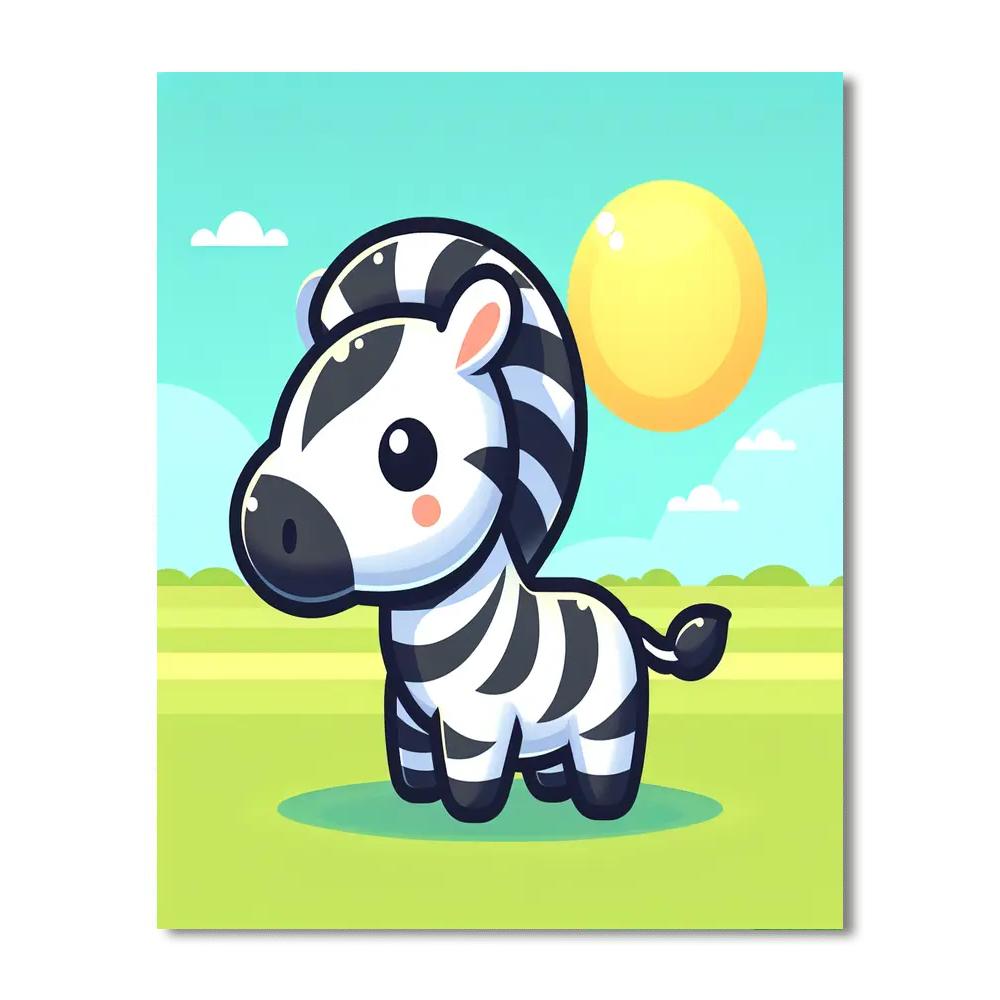 Zany Zebra Adventure Paint By Color