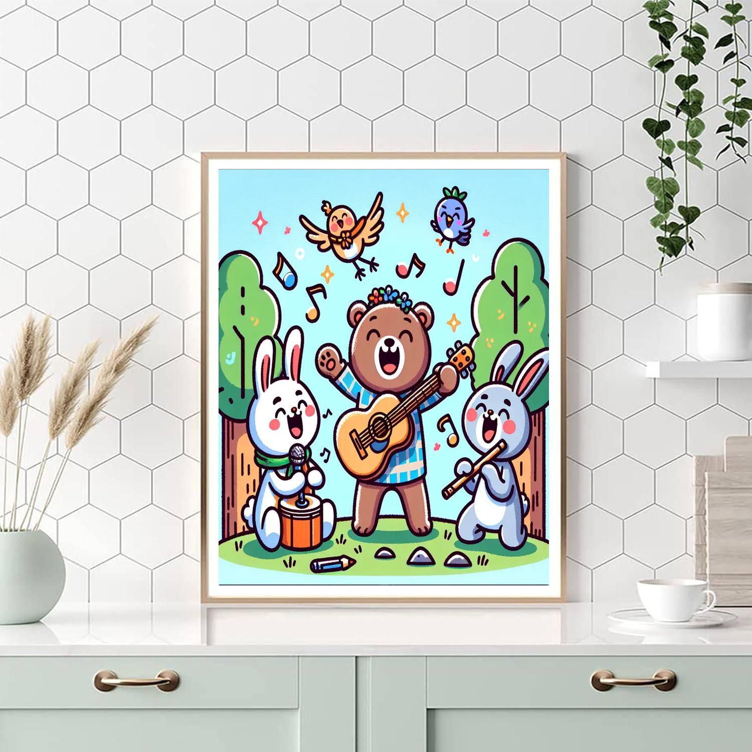 Joyful Animal Sing-along Paint By Numbers Kits