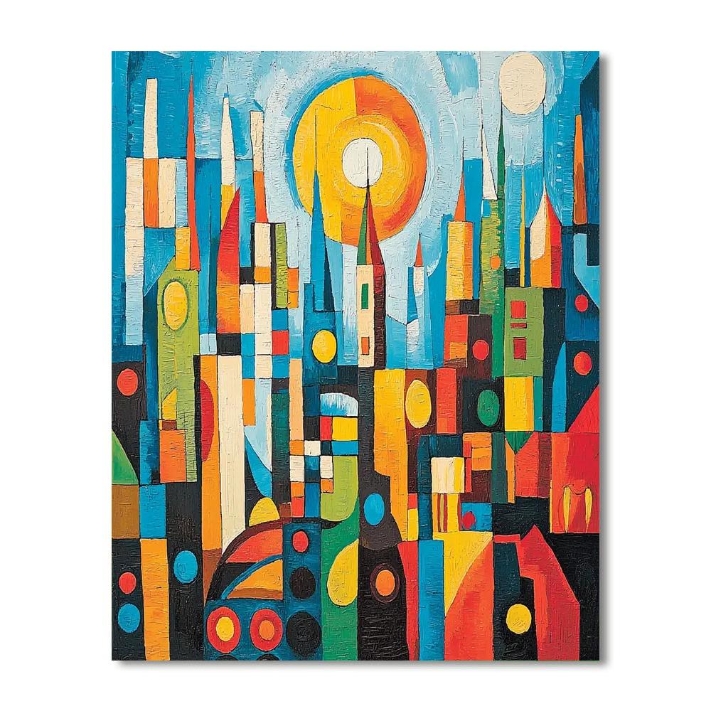 Wassily Kandinsky Inspired Modern Metropolis  Paint By Numbers Kits