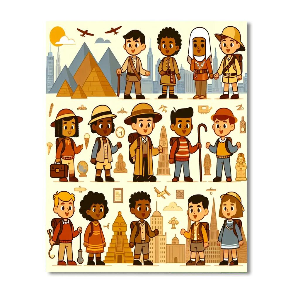 Hero's Quest Through Time Paint By Numbers Art