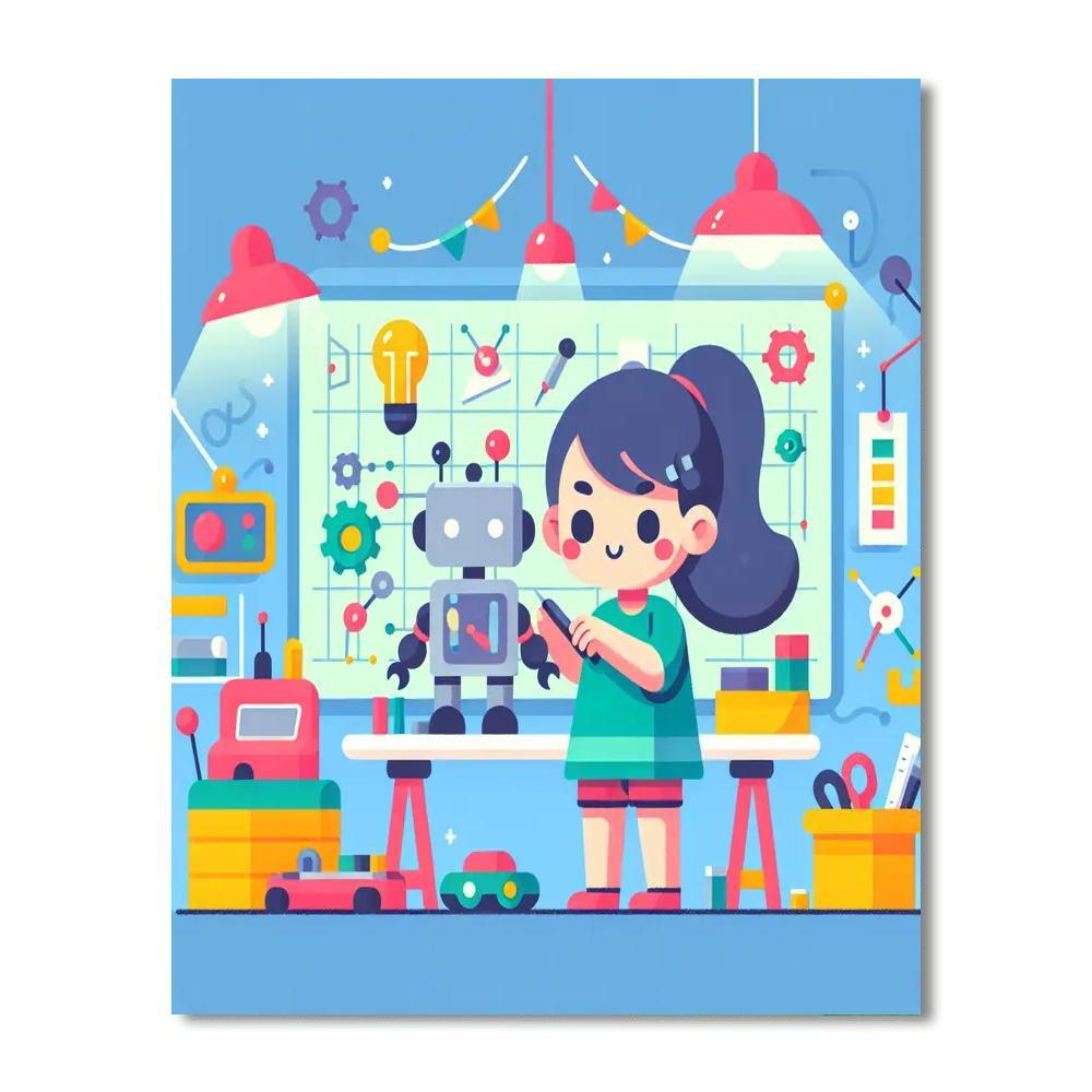 Robotic Engineer Lab Paint By Number