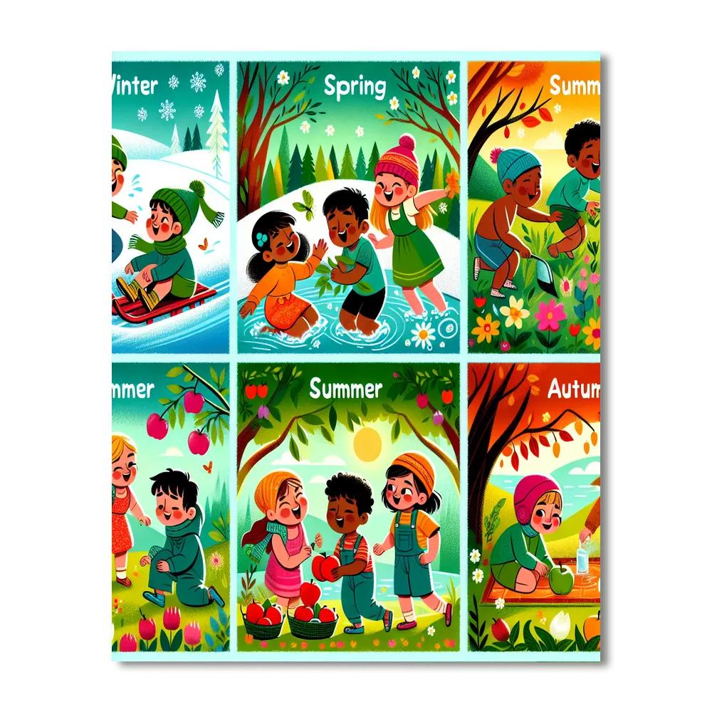 Vibrant Seasons Celebration Painting By Numbers Kit
