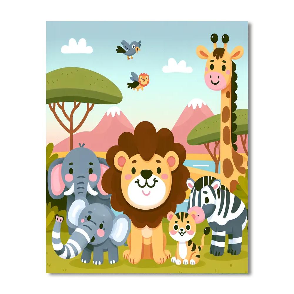 Playful Safari Numbered Painting Kits