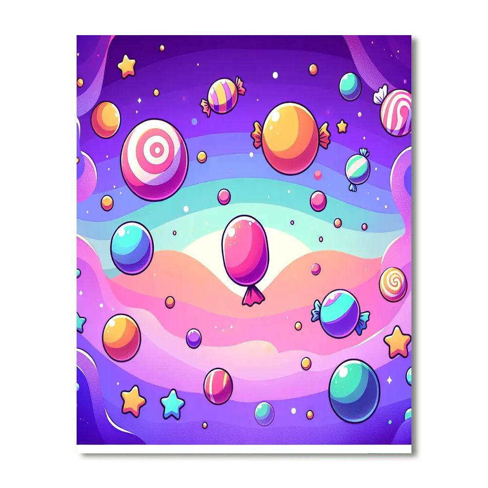Cosmic Candyland Paint By Numbers Art