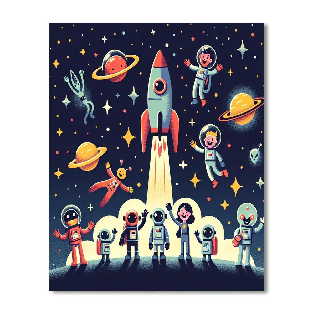 Galactic Space Quest Painting By Numbers Kit