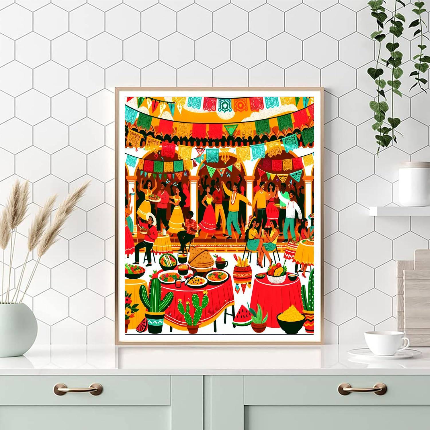 Colorful Summer Fiesta DIY Paint By Numbers