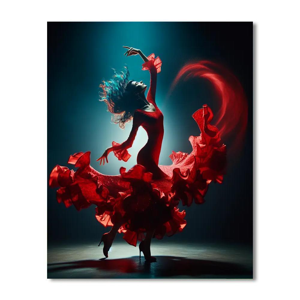 Dynamic Flamenco Passion Paint By Color