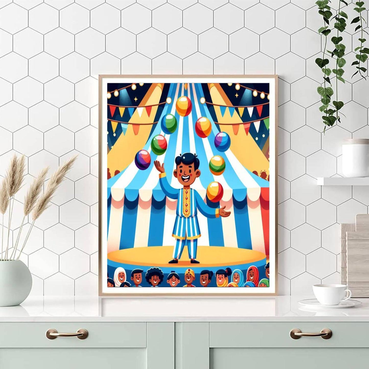 Circus Wonders Paint By Numbers Art