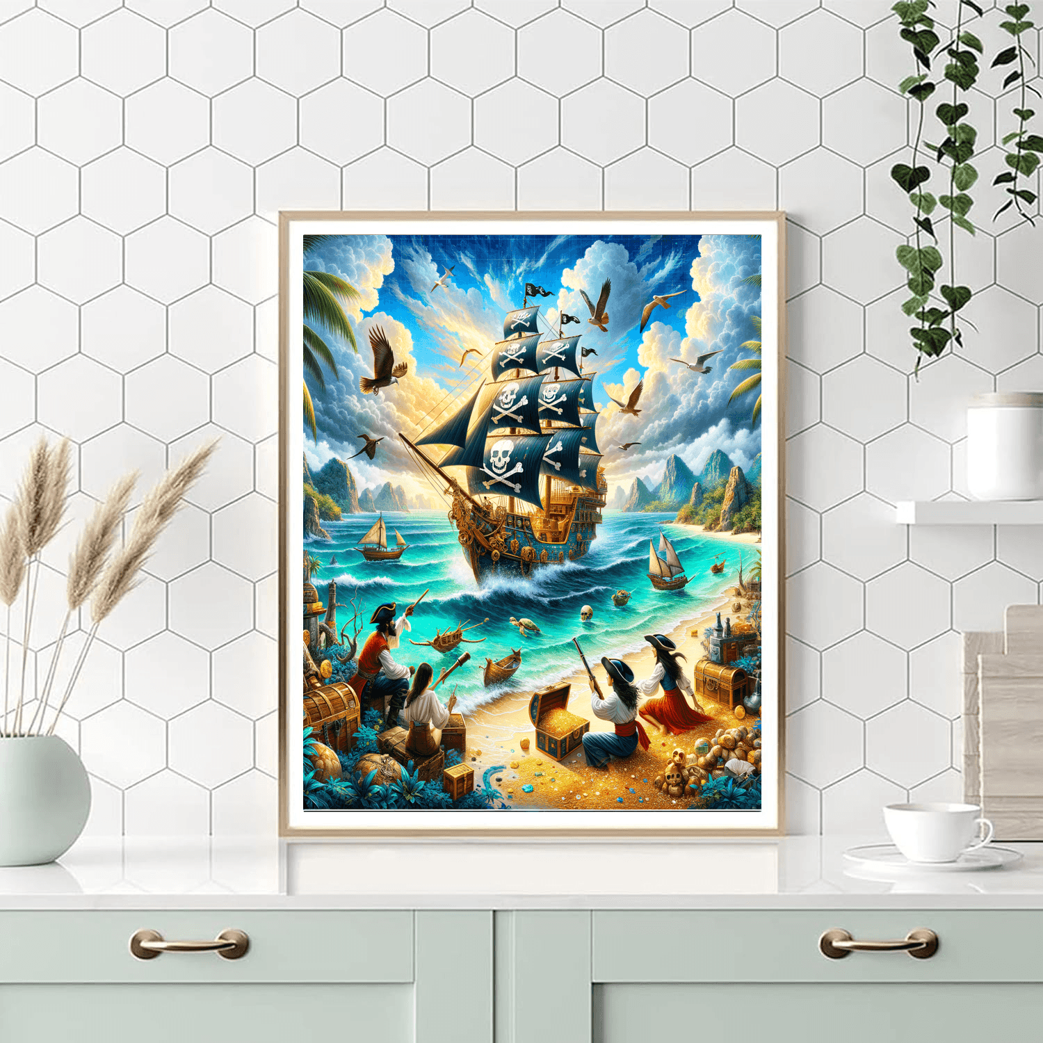 Adventurous Pirate Treasure Hunt - DIY Painting By Numbers Kit