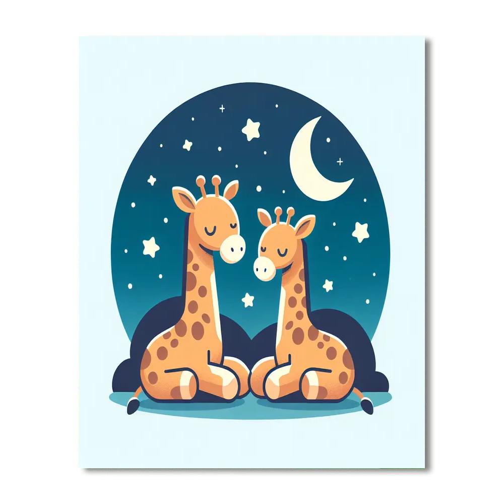 Giraffe's Tall Tales Paint By Numbers Art