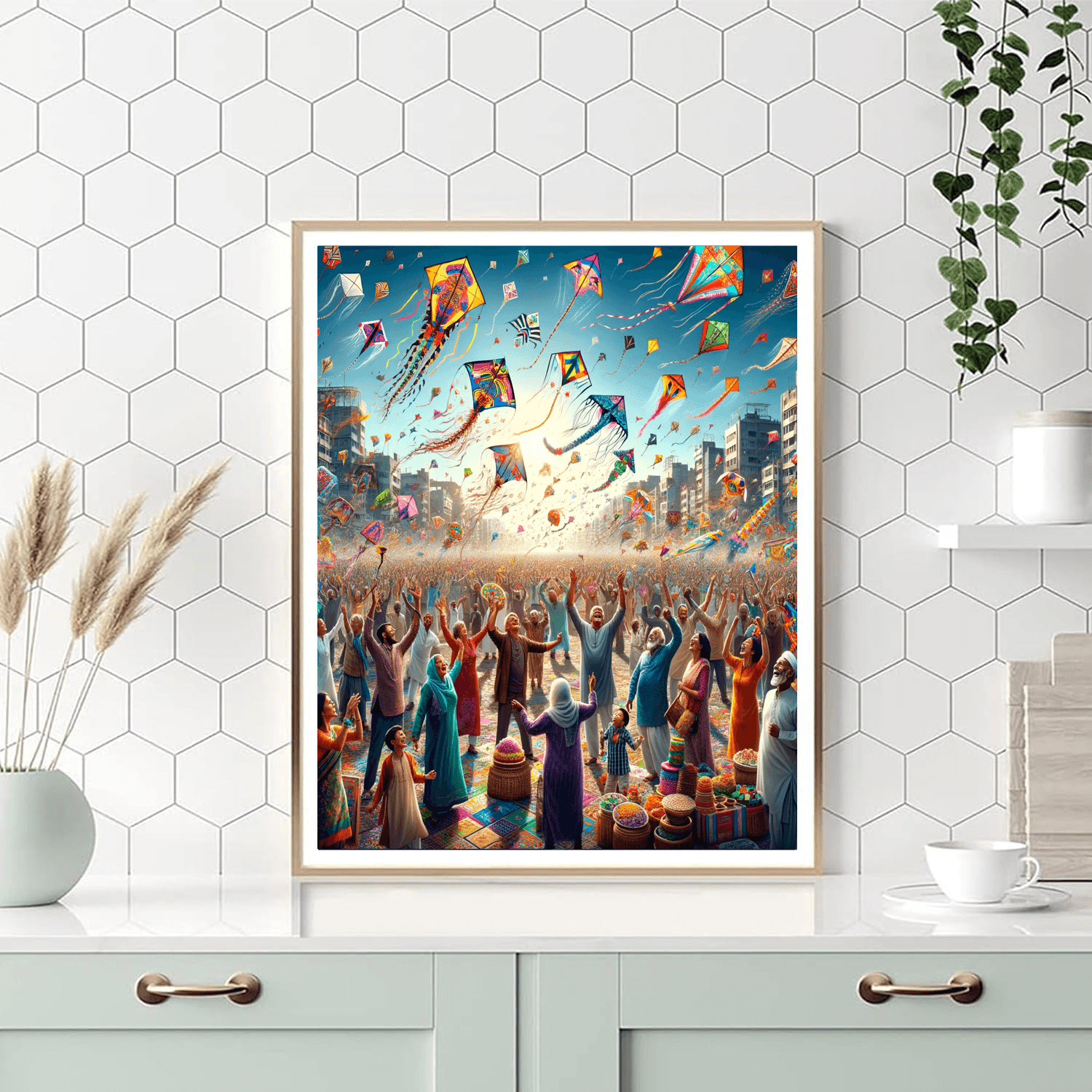 Kite Festival Painting By Numbers Kit