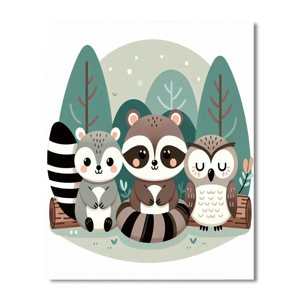 Cozy Critters Painting Number Kit