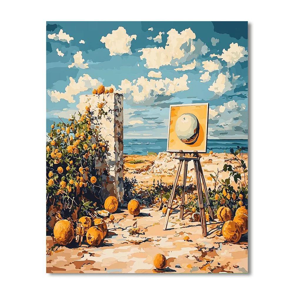 René Magritte Inspired Magritte's Illusion Of Reality  Paint By Numbers Kits
