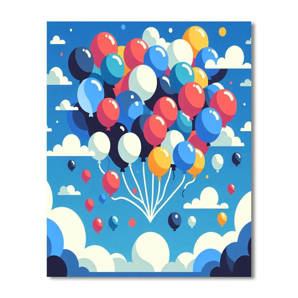Balloon Bonanza DIY Paint By Numbers