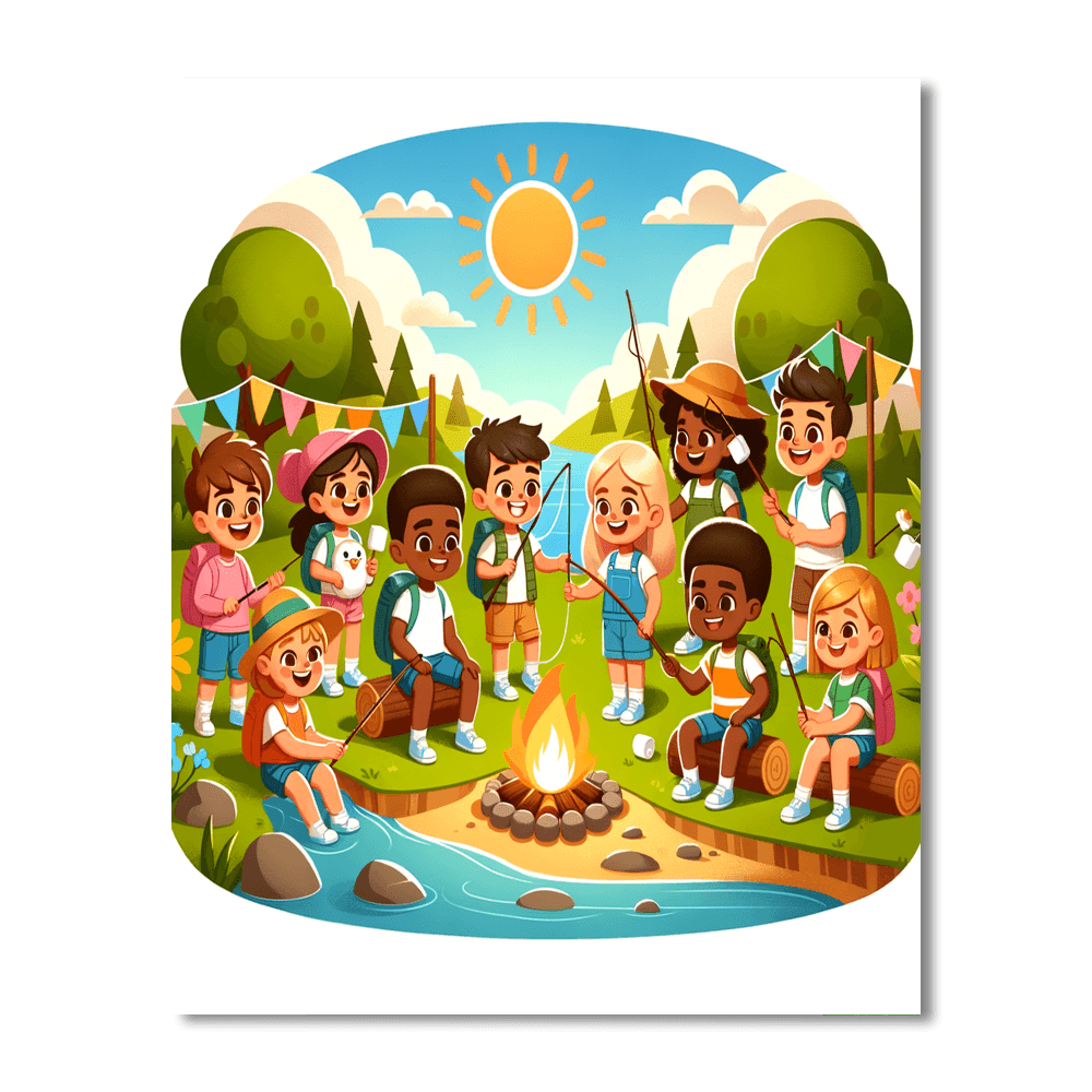 Charming Summer Camp Paint By Number