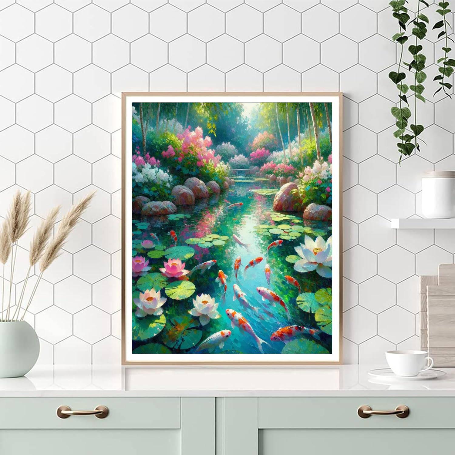 Serene Garden Sanctuary Numbered Painting Kits