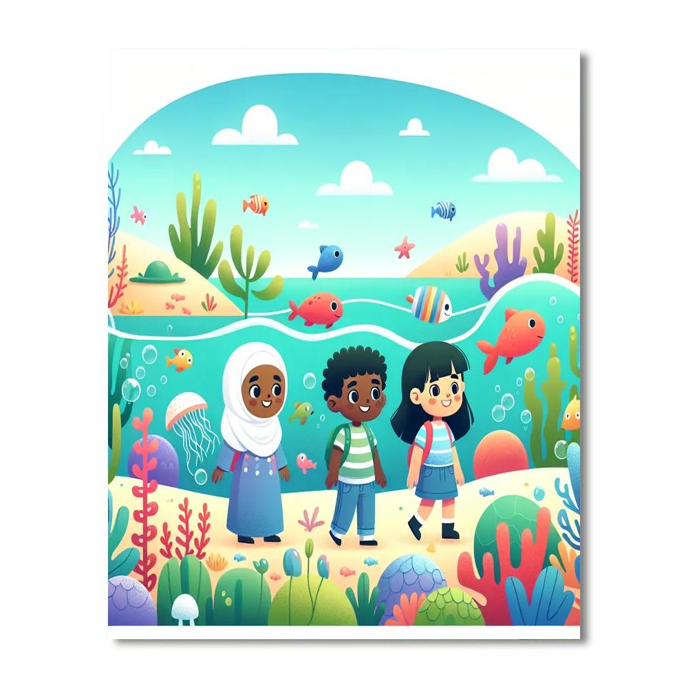 Undersea Explorer's Expedition Number Painting