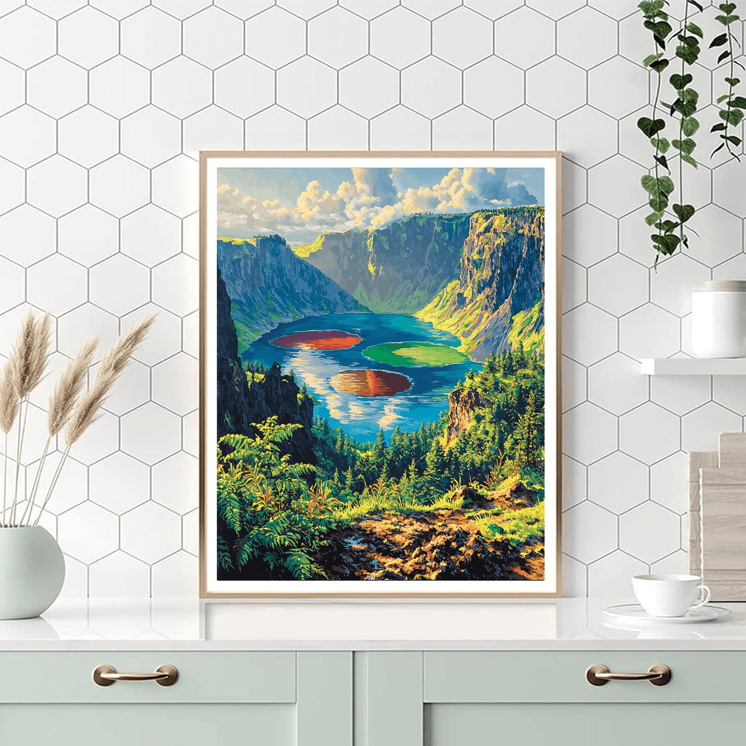 Kelimutu Crater Lakes - Flores Paint By Numbers