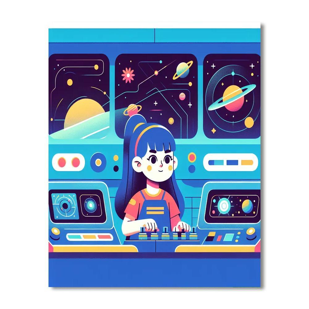Futuristic Space Command Paint By Number