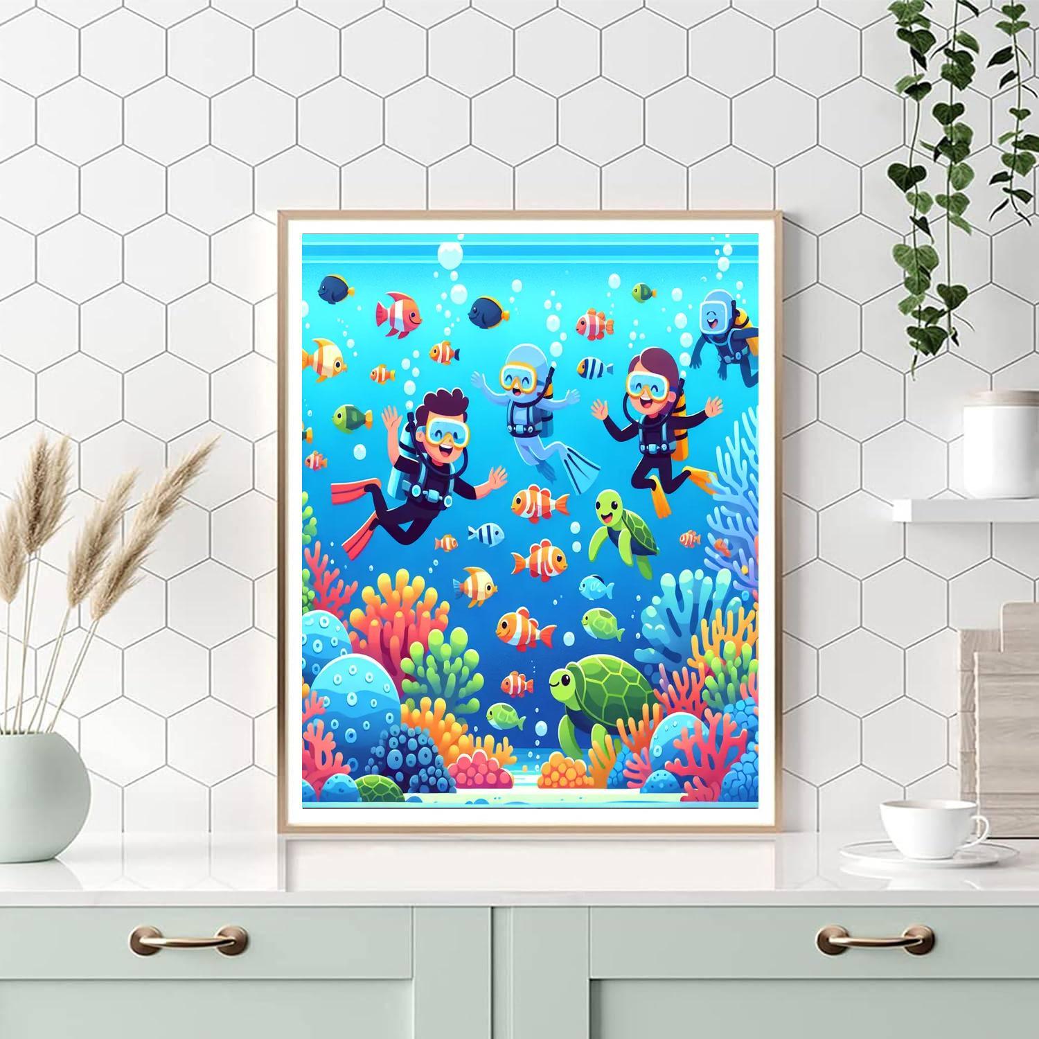 Underwater Exploration Crew Paint By Number