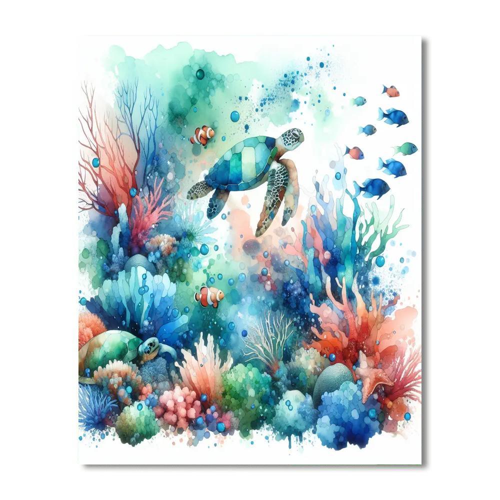 Whimsical Underwater Realm Paint By Number