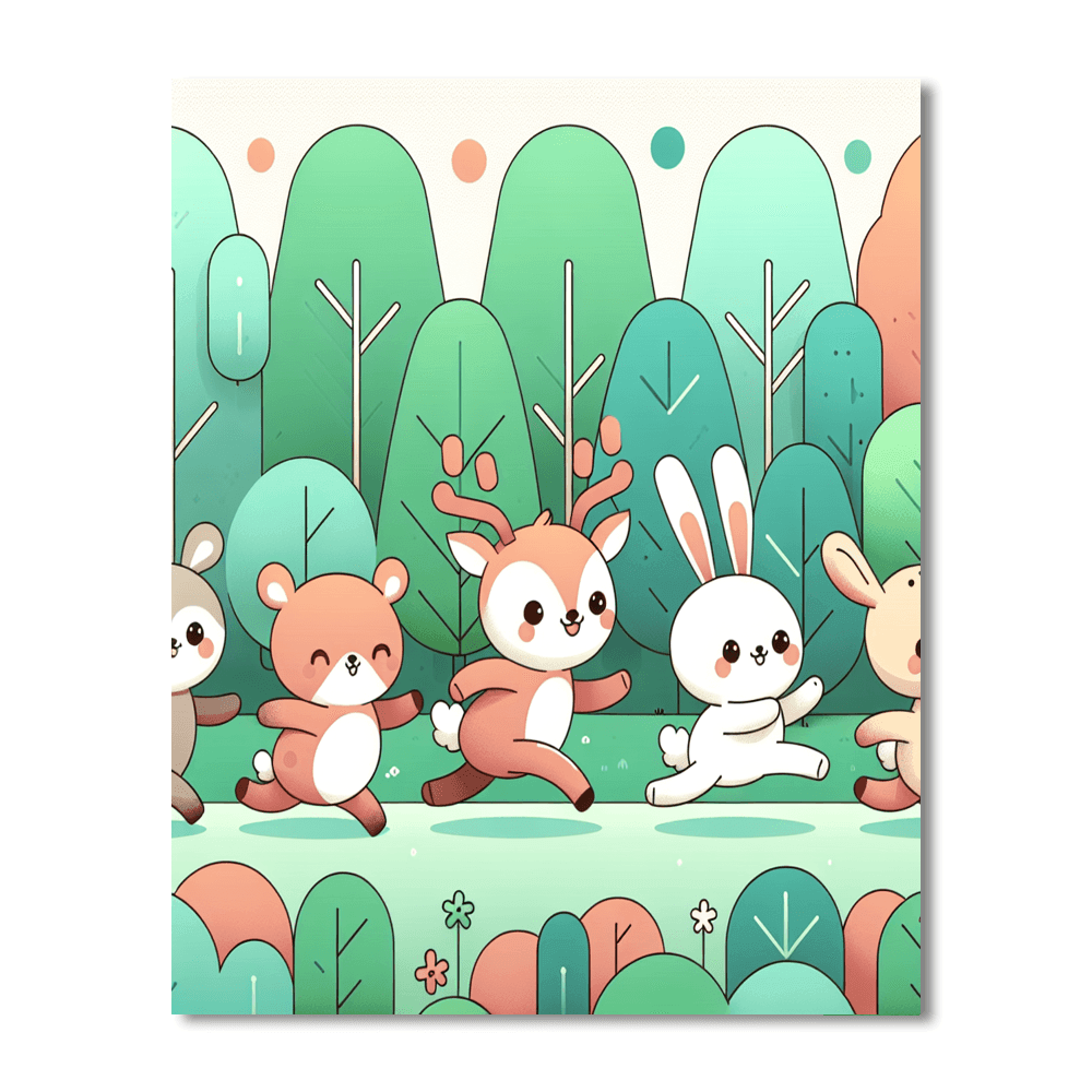 Forest Animal Parade Paint By Number
