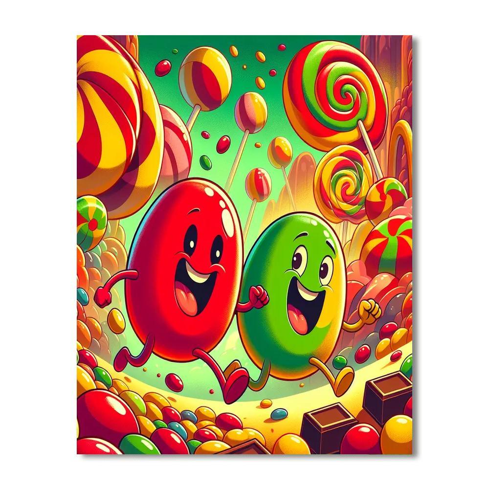 Jumping Jellybeans Paint By Numbers Art