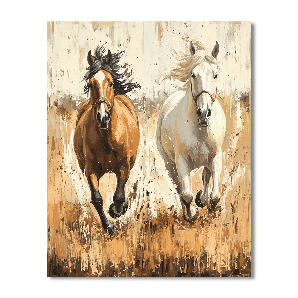 George Stubbs Inspired Harmonious Equestrian Elegance  Numbered Painting Kits