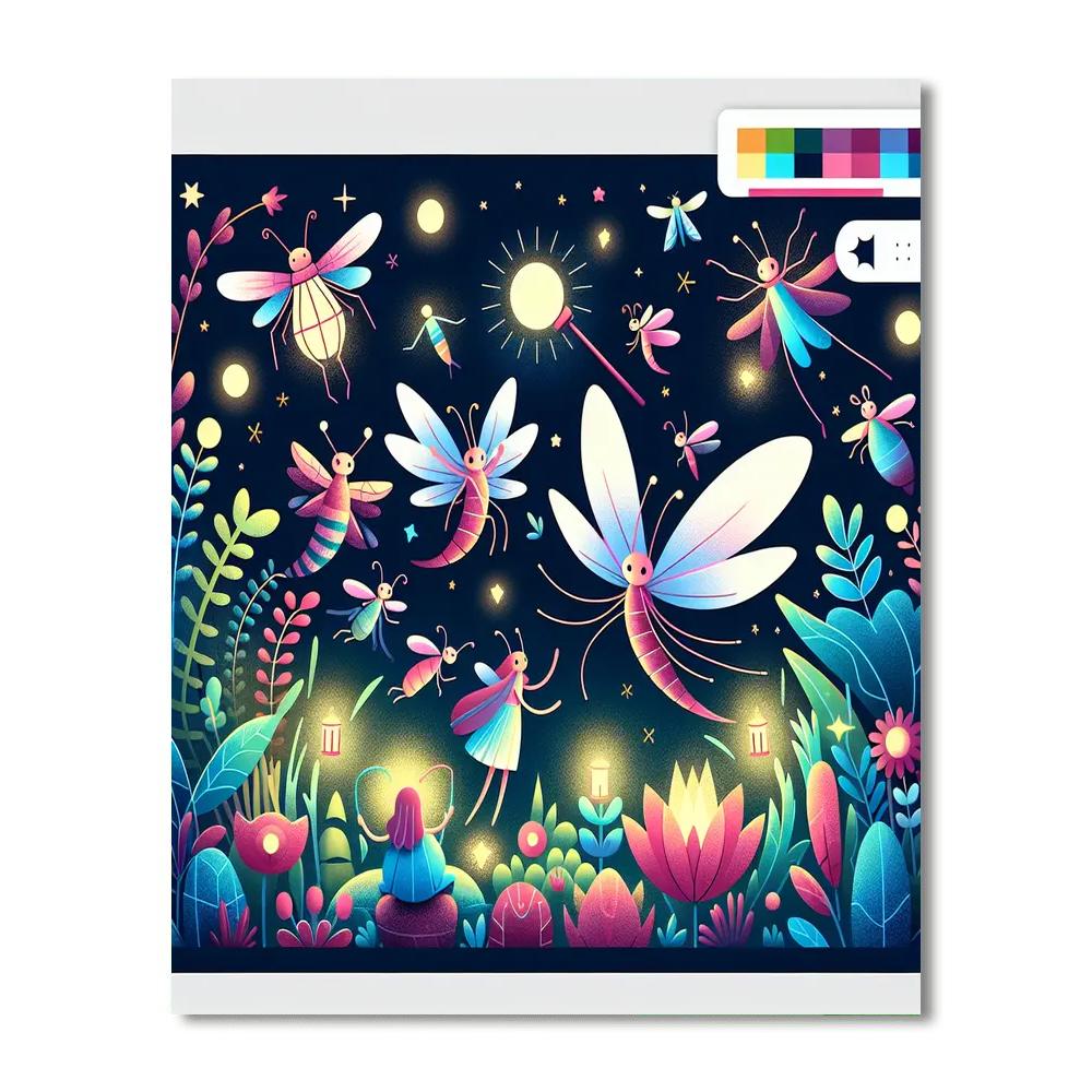 Glowing Garden Adventure Painting By Numbers Kit